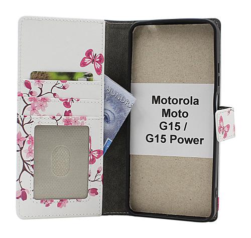 CoverinSkimblocker Motorola Moto G15 / G15 Power Phone Wallet Design