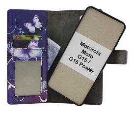 CoverinSkimblocker Motorola Moto G15 / G15 Power Magnet Phone Wallet Design