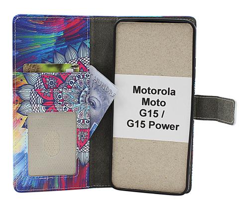 CoverinSkimblocker Motorola Moto G15 / G15 Power Magnet Phone Wallet Design