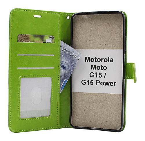 billigamobilskydd.seCrazy Horse Motorola Moto G15 / G15 Power Phone Wallet