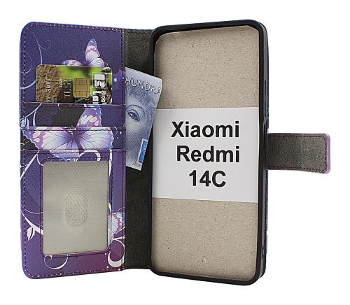 CoverinSkimblocker Xiaomi Redmi 14C Magnet Phone Wallet Design