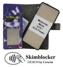 CoverinSkimblocker Motorola Moto G15 / G15 Power Magnet Phone Wallet Design