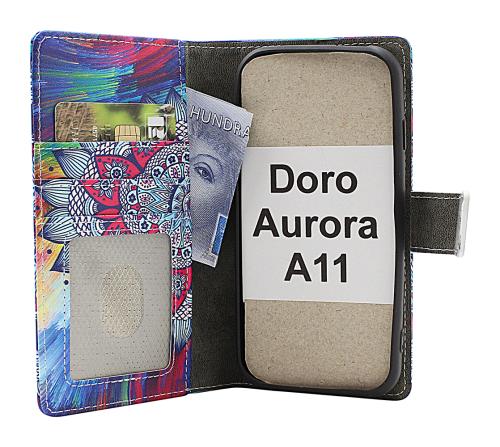 CoverinSkimblocker Doro Aurora A11 Magnet Phone Wallet Design