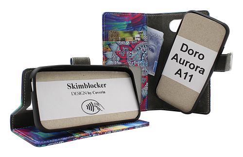 CoverinSkimblocker Doro Aurora A11 Magnet Phone Wallet Design