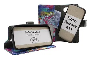 CoverinSkimblocker Doro Aurora A11 Magnet Phone Wallet Design