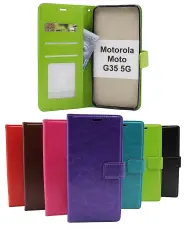 CoverinCrazy Horse Motorola Moto G35 5G Phone Wallet