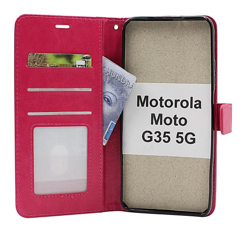 billigamobilskydd.seCrazy Horse Motorola Moto G35 5G Phone Wallet