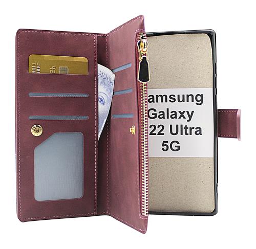 billigamobilskydd.seXL Luxury Phone Wallet Samsung Galaxy S22 Ultra 5G