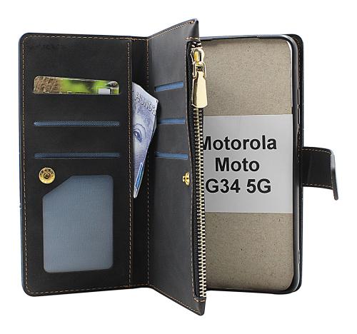 billigamobilskydd.seXL Standcase Luxury Wallet Motorola Moto G34 5G