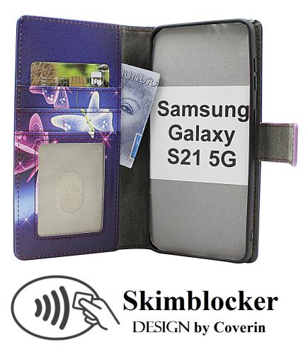 CoverinSkimblocker Samsung Galaxy S21 5G Phone Wallet Design