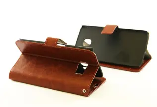 CoverinCrazy Horse wallet Samsung Galaxy S6 Edge (G925F) Brun