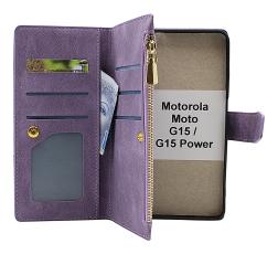 billigamobilskydd.seXL Motorola Moto G15 / G15 Power Luxury Phone Wallet