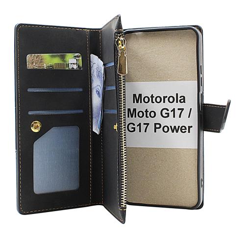billigamobilskydd.seXL Motorola Moto G17 / G17 Power Luxury Wallet Case