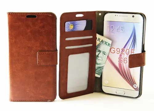 billigamobilskydd.seCrazy Horse wallet Samsung Galaxy S6 (G920F)