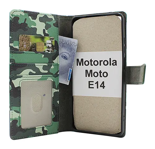 CoverinSkimblocker Motorola Moto E14 Phone Wallet Design